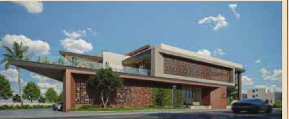 Ramky Shankarpally Villa clubhouse — side perspective render